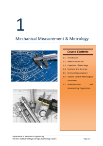 Mechanical Measurement & Metrology 