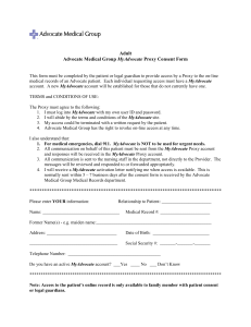 Adult Advocate Medical Group MyAdvocate Proxy Consent Form ...