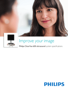 Philips ClearVue 650 ultrasound Specifications S4-1, C5-2, C9-4v, V6-2, 3D9-3v, L12-4