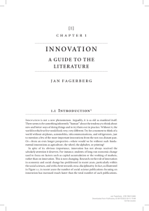 [9781788110259 - Innovation, Economic Development and Policy] Chapter 1  INNOVATION  A GUIDE TO THE LITERATURE