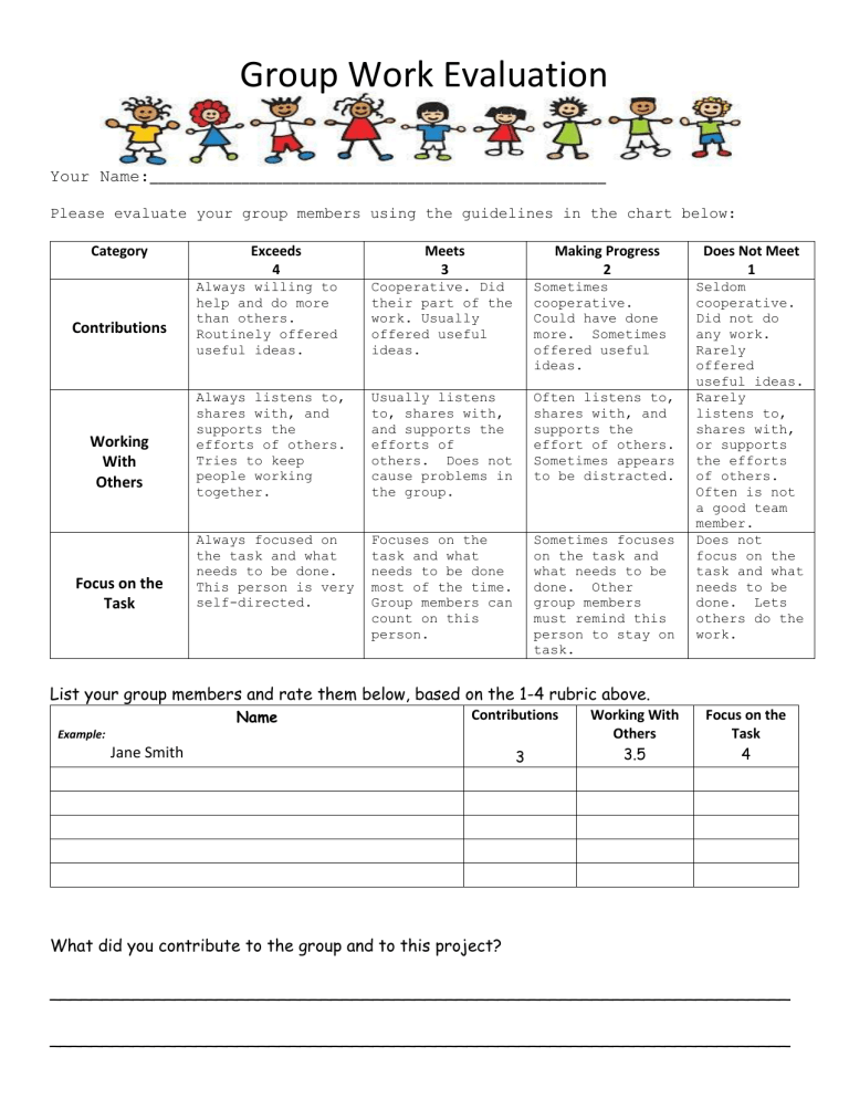 Group Work EvaluationRubric 1