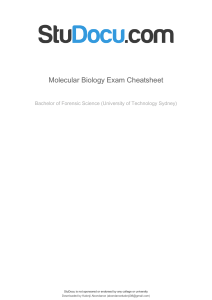 DEFINITIONmolecular-biology-exam-cheatsheet