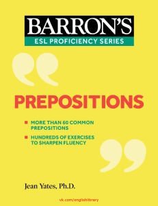 @thompson english Barron's Prepositions