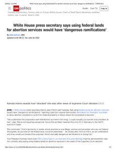 White House says using federal lands fo..