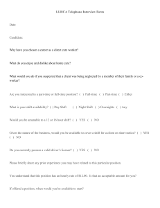 Telephone Interview Form