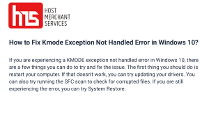 how-to-fix-kmode-exception-not-handled-error-in-windows-10