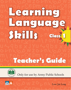 Learning Language Skills Class 1 Teacher's Guide