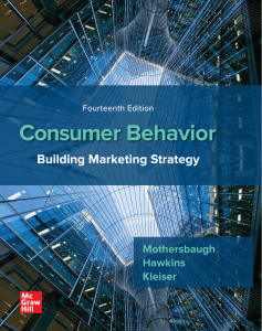 Consumer Behavior 14th Ed. by David Mothersbaugh 