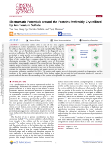 Electrostatic Potentials around the Proteins Preferably Crystallized by Ammonium Sulfate