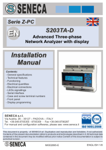Network Analyser SENECA S203TA-D