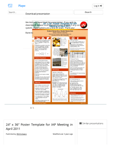 24” x 36” Poster Template for IAP Meeting in April ppt download