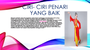 CIRI CIRI PENARI YANG BAIK (1)