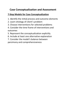 Case Conceptualization and Assessment