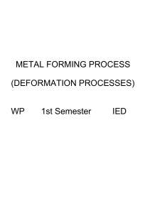 Metal forming process