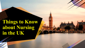 Things to Know about Nursing in the UK
