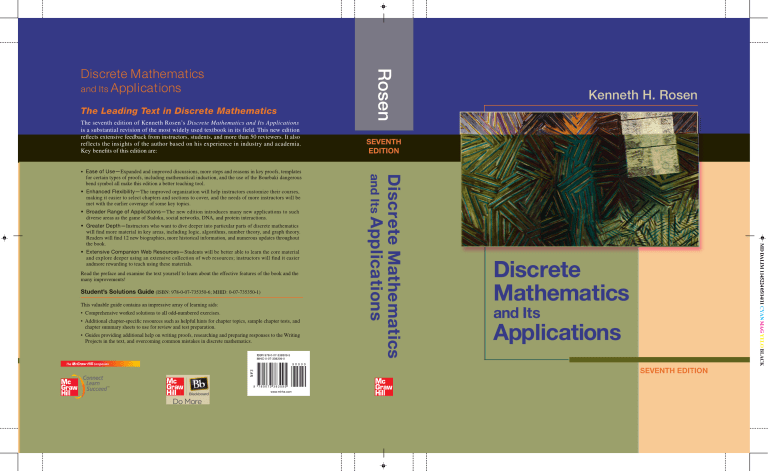 Discrete Mathematics and Its Applications 7th Edition Rosen