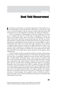 Analysing and Interpreting the Yield Curve - 2019 - Choudhry - Bond Yield Measurement