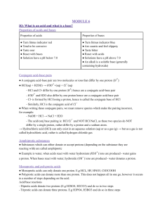 Acids and Bases: Properties, Reactions, and pH