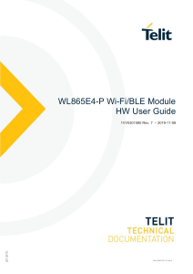 WL865E4-P Wi-Fi BLE Module Hardware User Guide