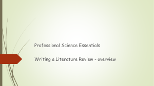 how to write a literature review 