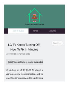 LG TV Keeps Turning Off- How to Fix in minutes - Robot Powered Home