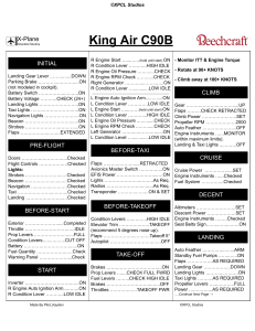 KingAir C90B Checklist