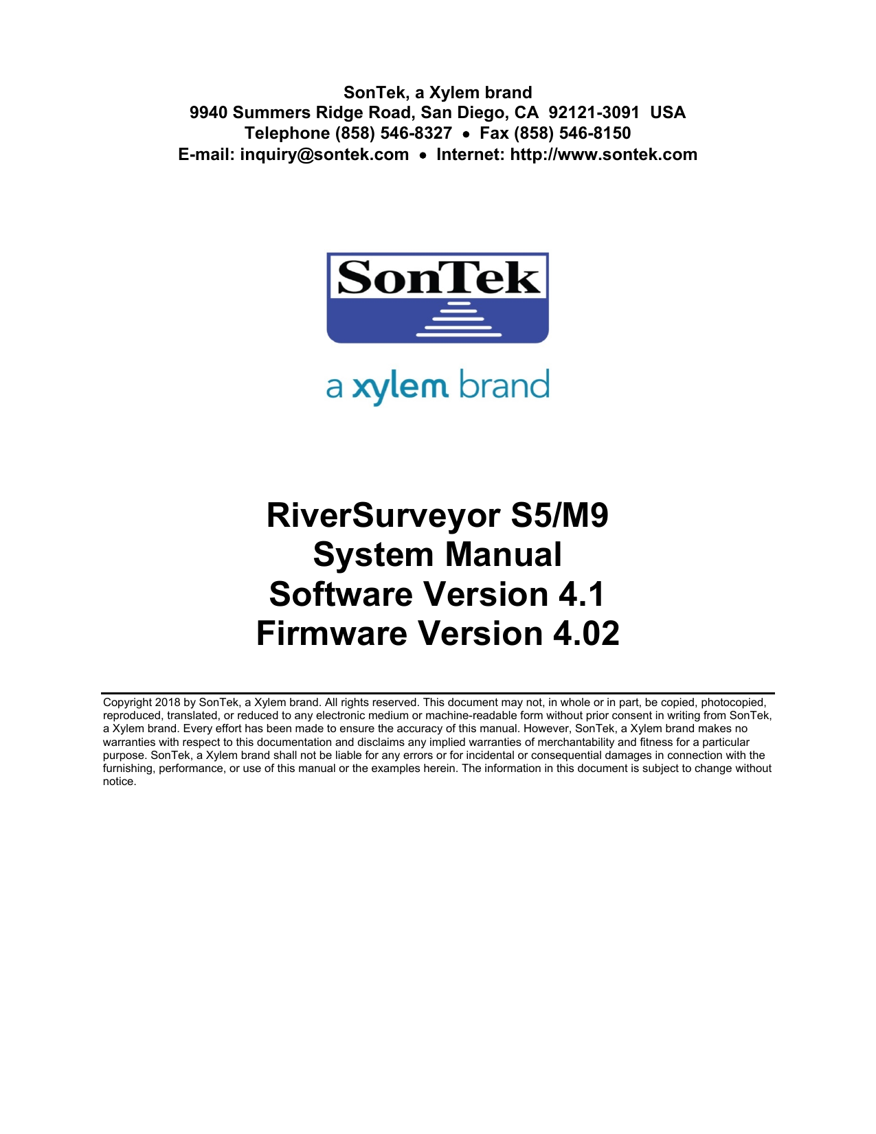 RiverSurveyor S5/M9 Manual do Sistema (tradução) Firmware