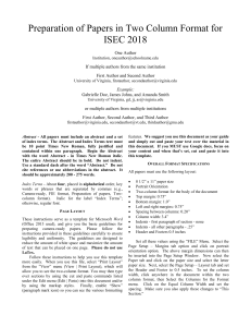 isec 2018 format