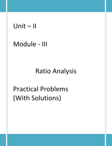 RATIO ANALYSIS SOLVED PROBLEMS