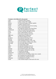List of verbs followed by gerund or infinitive