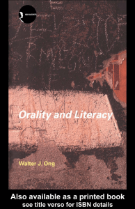 Ong Walter J Orality and Literacy 2nd ed