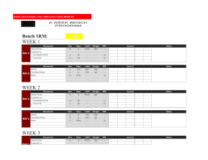 Kizen 6 Week Bench Program - KIZEN - 12 Week Bench Program