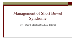Management of Short Bowel Syndrome