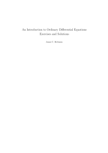 Robinson J.C. - Solution manual for An introduction to ordinary differential equations-CUP (2004)