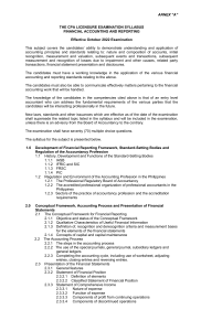 CPA Exam Syllabus: Financial Accounting & Reporting