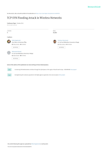 TCP SYN Flooding Attack in Wireless Networks