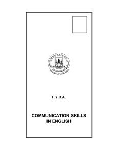 F.Y.B.A. - Communication Skill in English