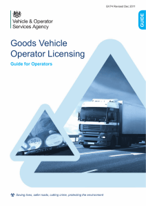 Goods Vehicle Operator Licensing Guide