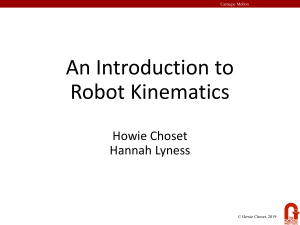 an introduction to robot kinematics by howie choset