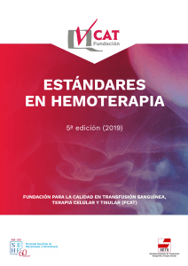 ESTANDARES EN HEMOTERAPIA 2019