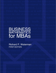 business math for mbas chapter one