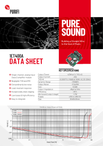 1ET400A Class D Amplifier Module Data Sheet