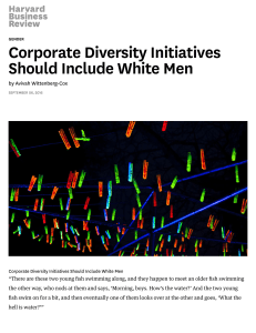 Corporate Diversity Initiatives Should Include White Men