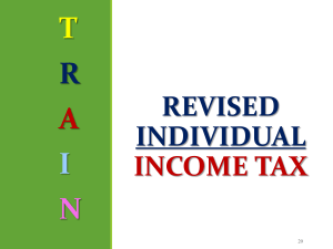 TRAIN LAW - Individual Income Taxation