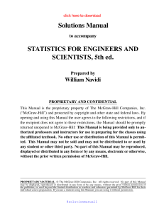 sample solution Statistics for Engineers and Scientists 5th edition William Cyrus Navidi