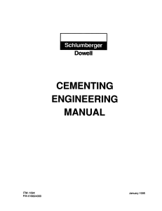 Cementing Engineering Part 1 Dowel