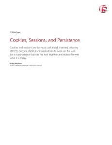 Cookies, Sessions, and Persistence: F5 White Paper