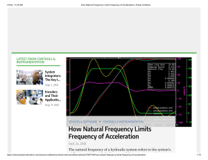 How Natural Frequency Limits Frequency of Acceleration   Power & Motion