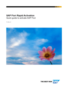 Activation SAP Fiori