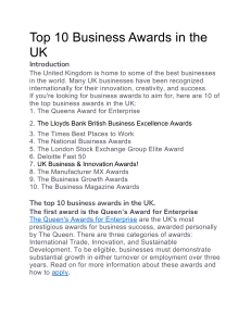 Top 10 Business Awards in the UK